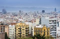 View Barcelona city skyline from the Museum of Arts Royalty Free Stock Photo