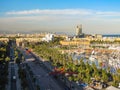 View of Barcelona from a height. Barcelona from a height. City Panarama of Barcelona. Center of Barcelona. Barcelona, Spain - Sep