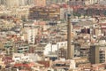 View of Barcelona with old tower Royalty Free Stock Photo