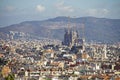 View of Barcelona with Sagrada Familia Royalty Free Stock Photo