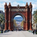 View of Barcelona, Spain. Arc de Triomf