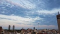 View of Barcelona sunset