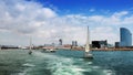 View of Barceloneta from sea side. Barcelona Royalty Free Stock Photo