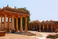 View of Bardari and the east mausoleum. Sarkhej Roza, Ahmedabad, Gujarat India