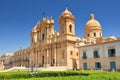 Baroque style cathedral in old town Noto Sicily Italy. Royalty Free Stock Photo