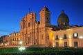 View of baroque style cathedral in old town Noto Sicily Italy Royalty Free Stock Photo