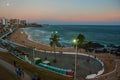 View of Barra beach and famous Farol da Barra in Salvador, Bahia, Brazil Royalty Free Stock Photo