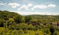 View from Barsana monastery, Maramures, Romania Royalty Free Stock Photo