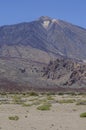 View from the base of the volcano summit of El Teide. Island of Tenerife, Canary Islands. Spain