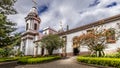 View of the Basilica of Cartago with a beautiful cloudy sky, Costa Ricaa