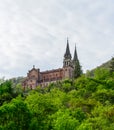 View on Basilica de Santa Maria la Real de Covadonga, Asturias, North of Spain Royalty Free Stock Photo