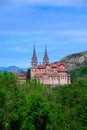 View on Basilica de Santa Maria la Real de Covadonga, Asturias, North of Spain Royalty Free Stock Photo