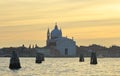 View Basilica del Santissimo Redentore on Giudecca island on sunset