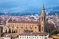 View of Basilica di Santa Croce in autumn evening Royalty Free Stock Photo