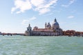 View of Basilica di Santa Maria della Salute, Seminario Patriarcale di Venezia and Punta della Dogana from Grand channel Royalty Free Stock Photo