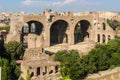 View of the Basilica of Maxentius from the Palatine Royalty Free Stock Photo