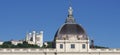 View of Basilica of Notre Dame de Fourviere and hotel dieu Royalty Free Stock Photo