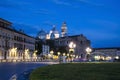 View of the basilica on Prato della Valle in Padova at night, Italy Royalty Free Stock Photo