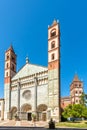 View at the Basilica of Saint Andrea in the streets of Vercelli - Italy Royalty Free Stock Photo