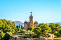 View at the Basilica of Saint Crist in Balaguer town, Spain Royalty Free Stock Photo