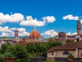 View of Basilica of Saint Mary of the Flower - Basilica di Santa Maria del Fiore in Florence, Italy from the Pitti Palace Royalty Free Stock Photo