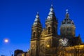 Basilica of Saint Nicholas at night time, near the Central railway Station,Amsterdam, Netherlands Royalty Free Stock Photo