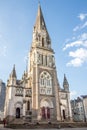 View at the Basilica of Saint Nicolas in the streets of Nantes in France