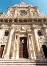 View of the Basilica of Santa Croce church in the historic center of Lecce, Puglia, Italy Royalty Free Stock Photo