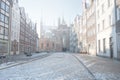 view of Basilica of St. Mary and Royal Chapelat night. Gdansk, Poland Royalty Free Stock Photo