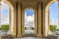 View through basin arcs on Peyrou park