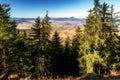 View on basin Liptovska kotlina from hill Demanovska Hora, Slovakia Royalty Free Stock Photo