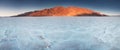 View of the Basins salt flats, Badwater Basin, Death Valley, Inyo County, California, United States. Salt Badwater Formations