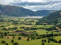 View of Bassenthwaite Lake from Lattrig moorland, England