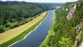 View from the Bastei on the river Elbe, Germany