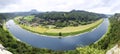 View from the Bastei on the river Elbe, Germany