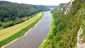 View from the Bastei on the river Elbe, Germany