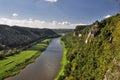 View from the Bastei on the river Elbe