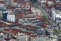 View from Bastilla mountain upon Cours Jean Jaures, Grenoble, France