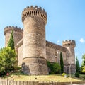 View at the Bastions of Rocca Pia Castle in the streets of Tivoli - Italy Royalty Free Stock Photo