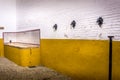 View of the bathroom for bull inside of the plaza de toros de la real maestranza de caballeria de sevilla in the spanish city