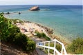 View of Baths of Aphrodite beach. Akamas peninsula. Paphos district. Cyprus