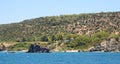 View of Baths of Aphrodite beach coastline. Akamas peninsula. Paphos district. Cyprus