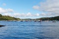 View of Batson creek in summer in Salcombe, Devon, England Royalty Free Stock Photo