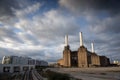 View of Battersea Power Station before major redevelopment, Battersea, London, UK - March 2013