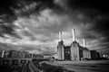 View of Battersea Power Station before major redevelopment, Battersea, London, UK - March 2013