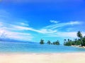 The view of Batu Kalang beach is even more beautiful because it is equipped with clouds and blue sky
