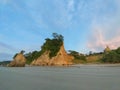 the view at Batu Luang Beach, Kuala Penyu Sabah, at low tide in the evening