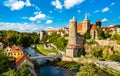 View of Bautzen and the Hauptspree River in Germany Royalty Free Stock Photo