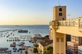 View of the bay of All Saints and Lacerda elevator in the famous city of Salvador, Royalty Free Stock Photo