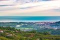 Adler from the heights of Big Sochi, Russia. Royalty Free Stock Photo